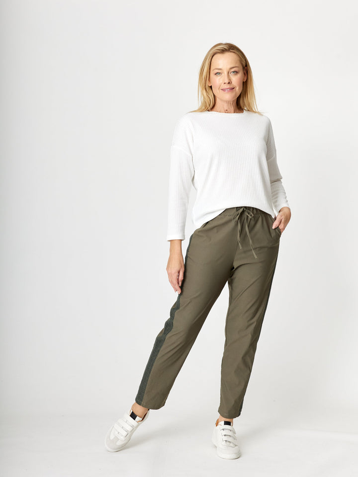 Stretch Jeanie Pant - Khaki - 32177