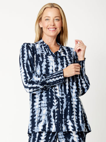 Verlero Print Shirt - Navy - 32022 - 