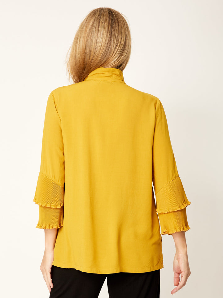 Double Ruffle Core Shirt- Mustard- 32056