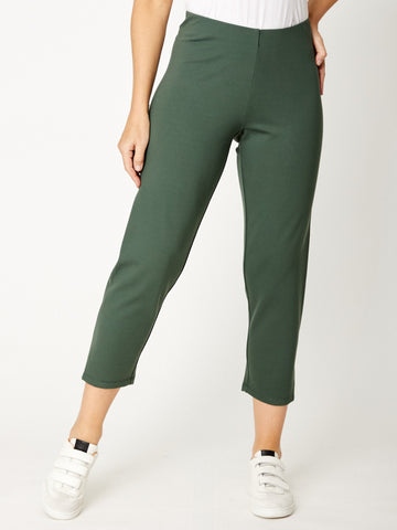 Pushkin Petite Ponti Pant -Khaki - 32061 - Cordelia St