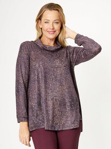 Margie Cowl Swing Top - Purple - 32064 - 
