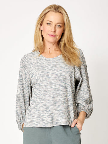 Salt & Pepper Balloon Top - Petrol - 32066 - 