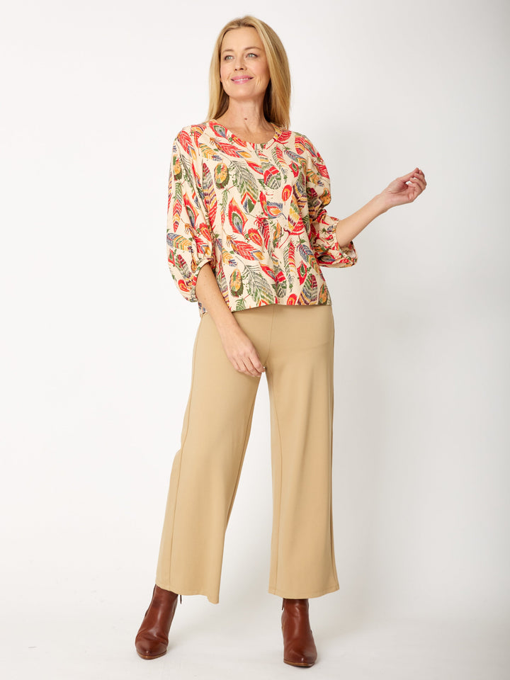 Balloon Print Cotton Top - Multi - 32104