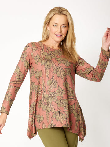 Paper Print Top - Cinnamon - 32110 - New Arrivals