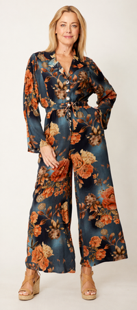 Floral Patch Jumpsuit - Floral - 32115