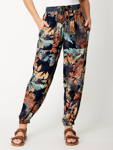 Floral Patch Pant - Earth - 32118 - End of Season Bargains