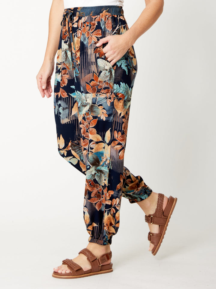 Floral Patch Pant - Earth - 32118