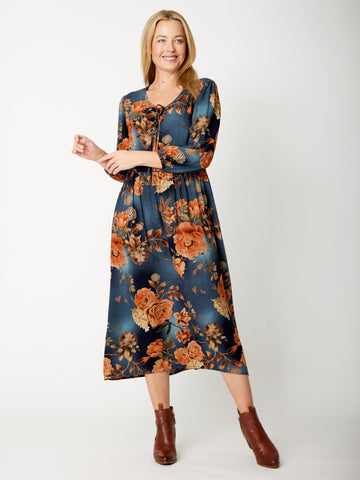 Floral Patch Print Dress - Floral - 32120 - 