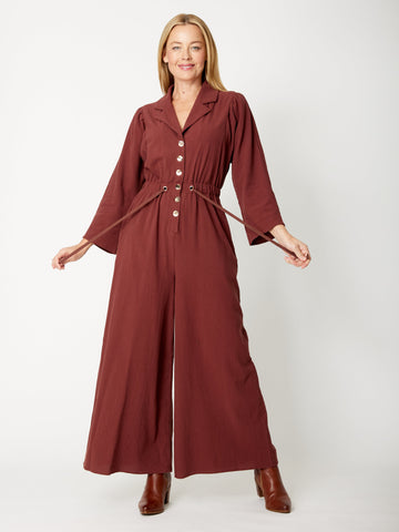 Upcycle  Cotton Jumpsuit - Earth- 32122 - Cordelia St