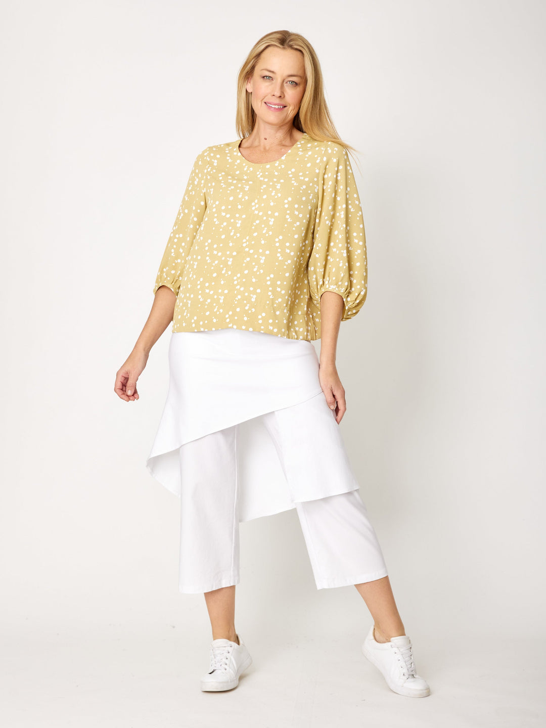 Silvy Print Top - Butter -32129