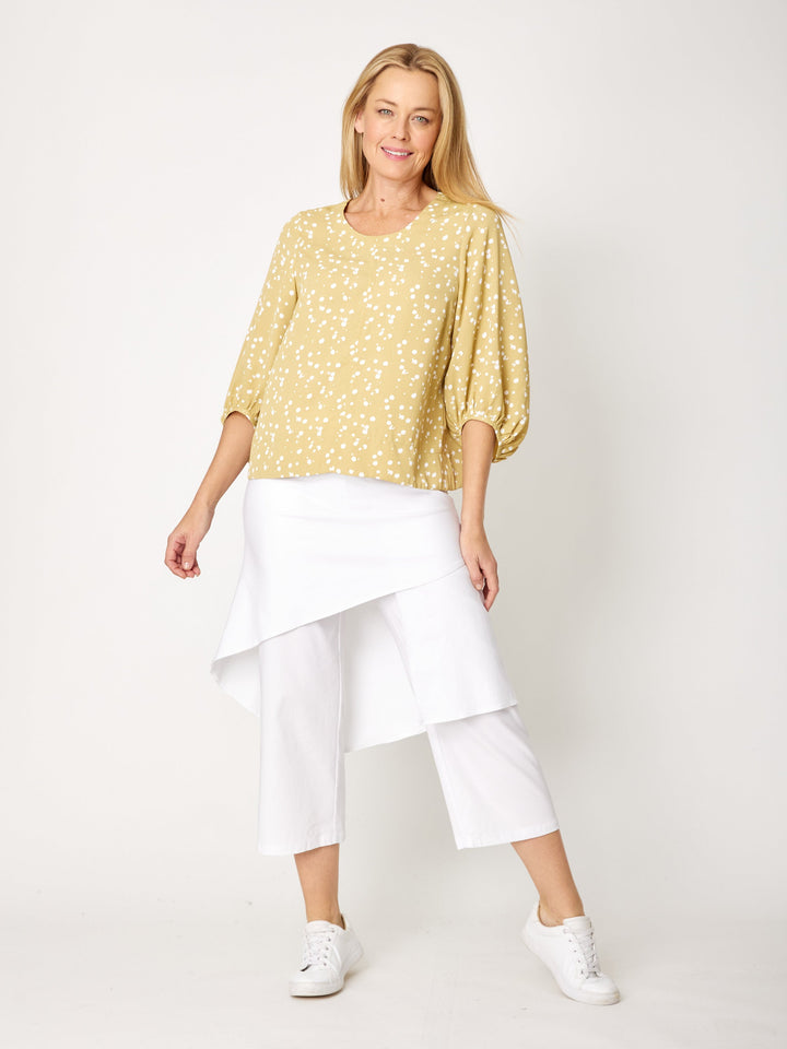 Silvy Print Top - Butter -32129