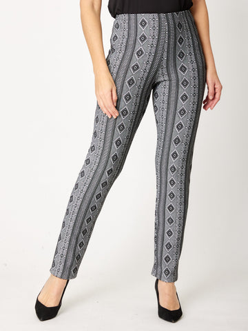 Jacquard Pencil pant- Black -32130 - 