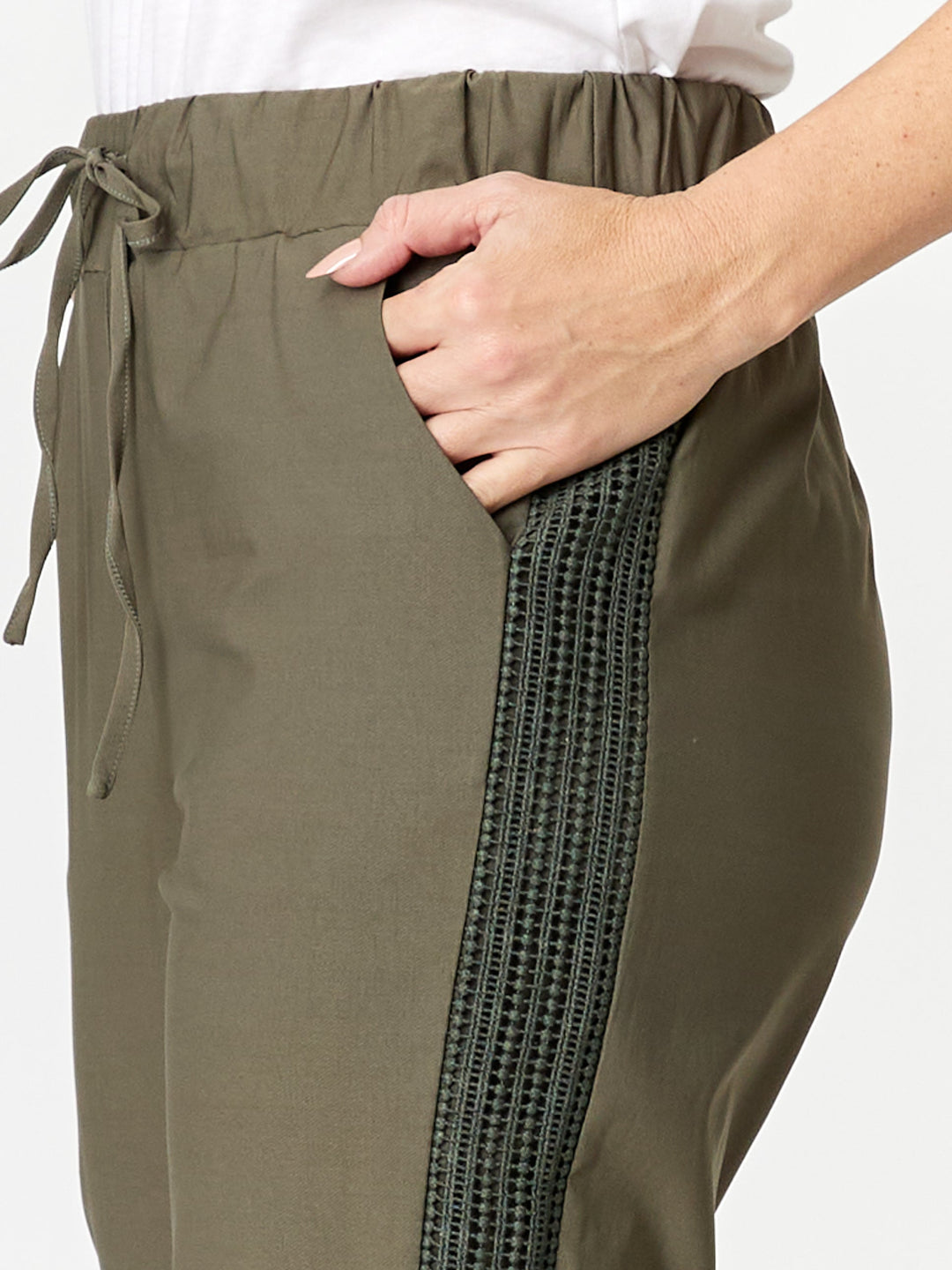 Stretch Jeanie Pant - Khaki - 32177