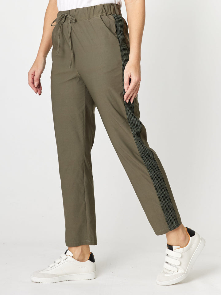 Stretch Jeanie Pant - Khaki - 32177