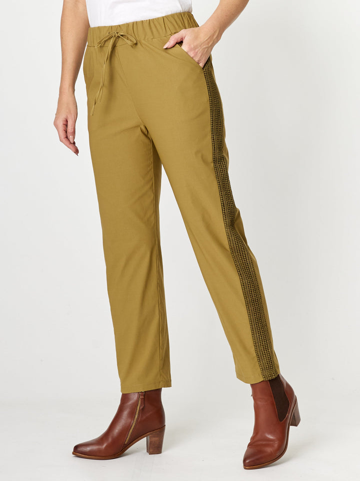 Stretch Jeanie Pant - Olive - 32177