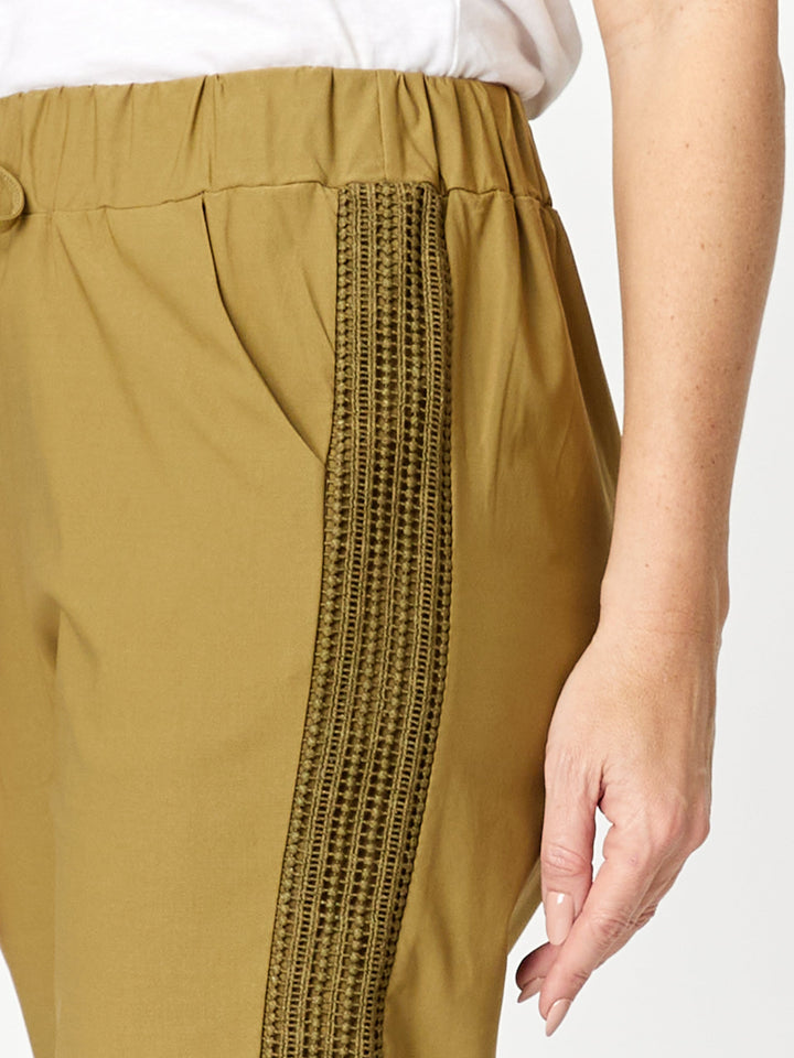 Stretch Jeanie Pant - Olive - 32177