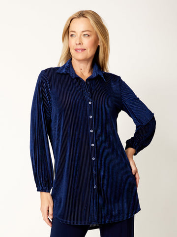 Corded Velour Shirt - Ink -32179 - 