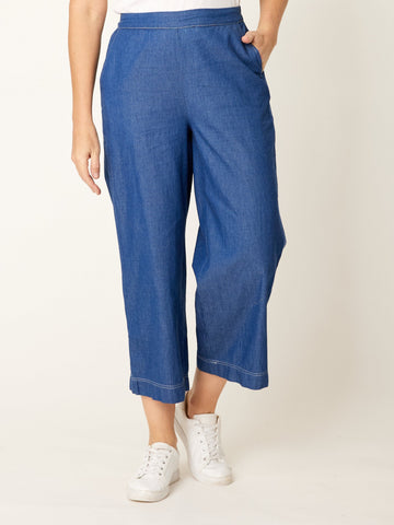 Crop Pant- Denim- 32190 - SUMMER