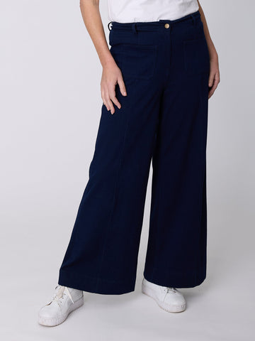 Wide Leg Soft Denim Pant - Denim - 32199 - 