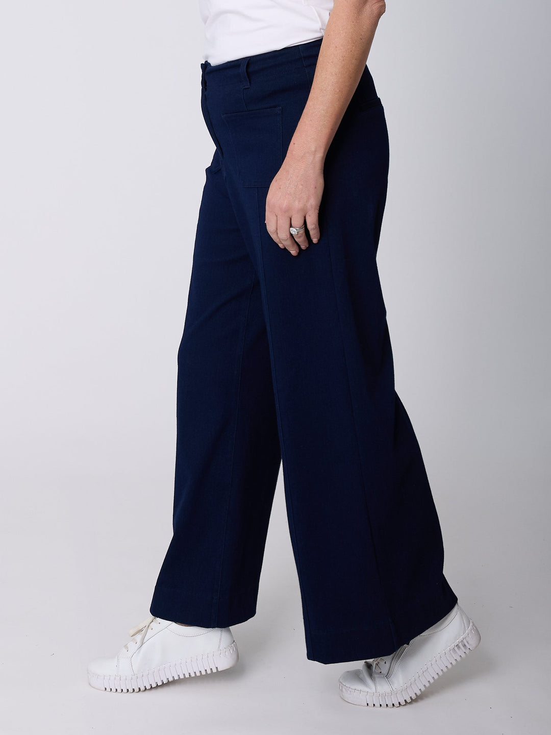 Wide Leg Soft Denim Pant - Denim - 32199