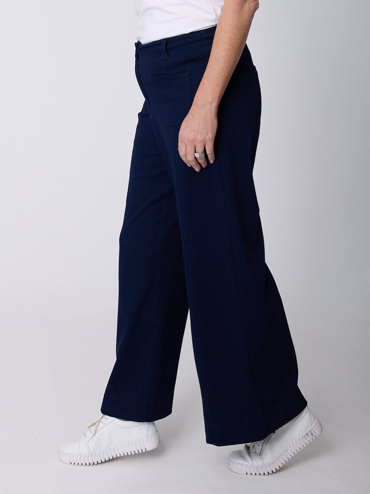 Wide Leg Soft Denim Pant - Denim - 32199