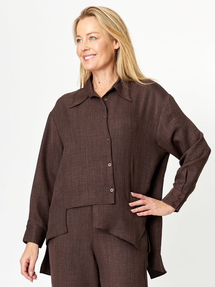 Gallery Shirt- Choc- 32210
