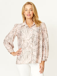 Print Season Shirt- Pink- 32212