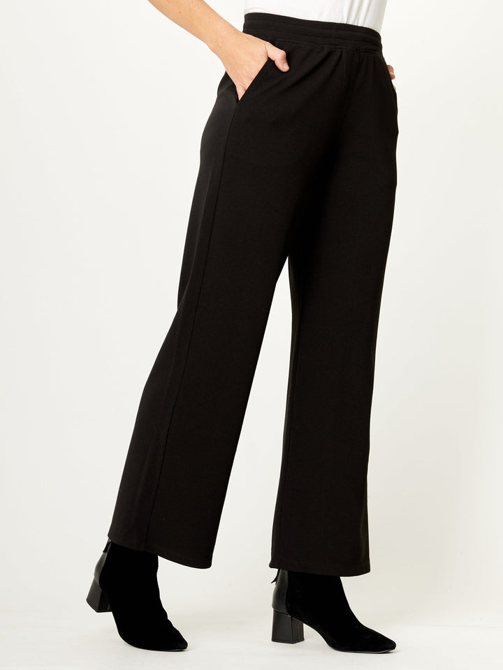 Textured Pant - Black- 32216