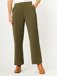 Textured Pant - Khaki- 32216