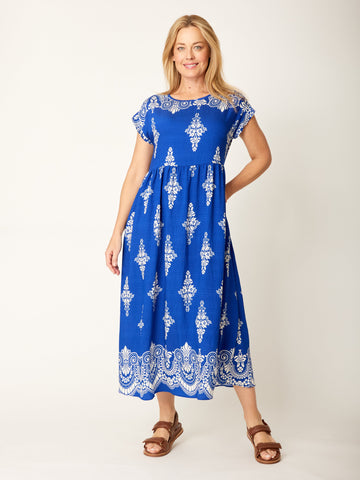 Border Dress - Electric - 32224 - Cordelia St