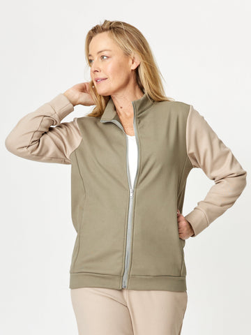 Fleece Drill Jacket - Khaki - 32225 - Cordelia St