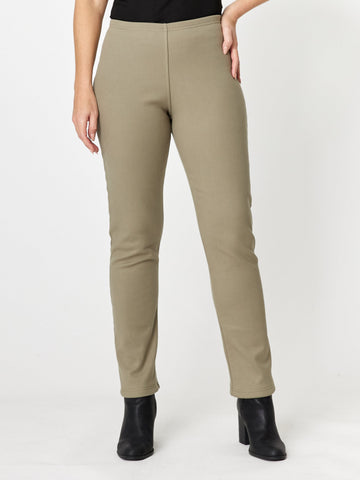Fleece Drill Pencil Pant - Khaki - 32227 - Autumn/Winter