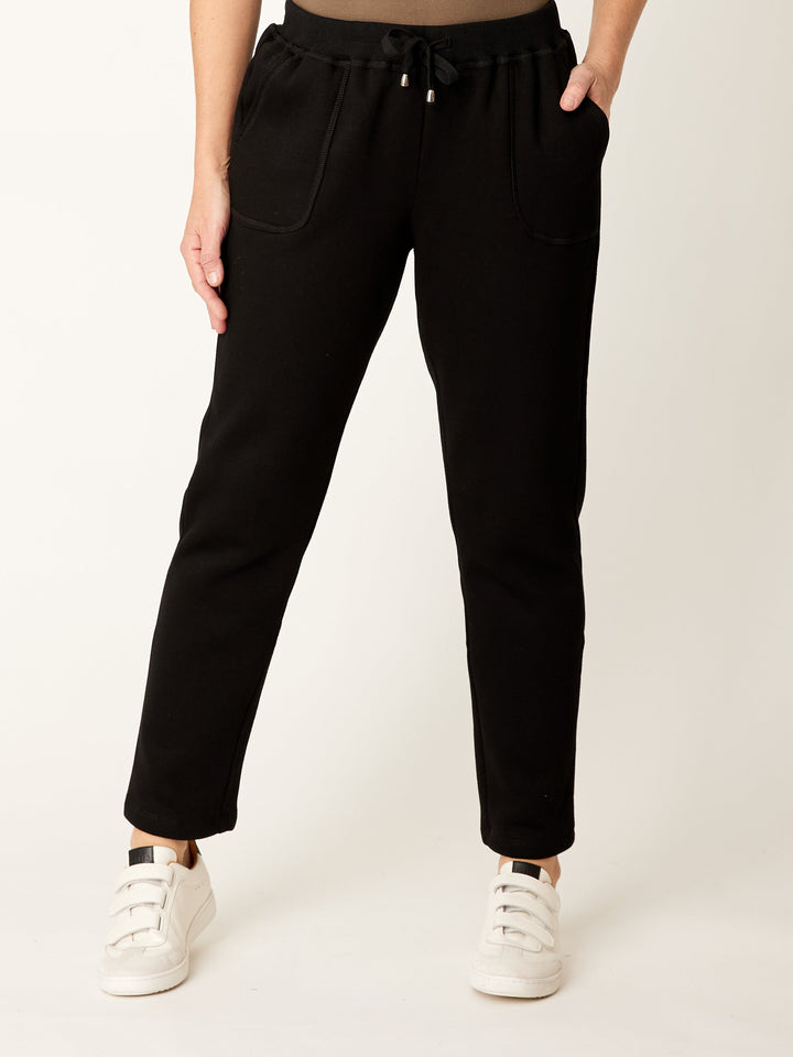 Lux Fleece Leisure Pant - Black- 32231
