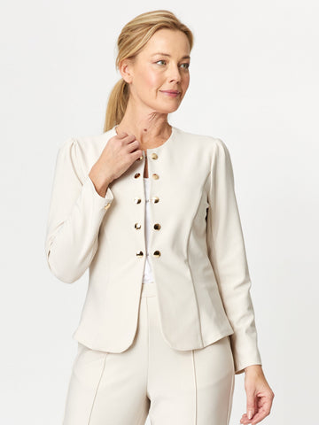 Gold Button Jacket - Sand - 32234 - Classic