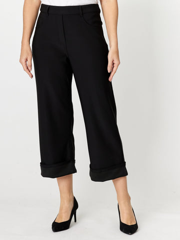 Boyfriend Cuff Pant - Black - 32236 - 