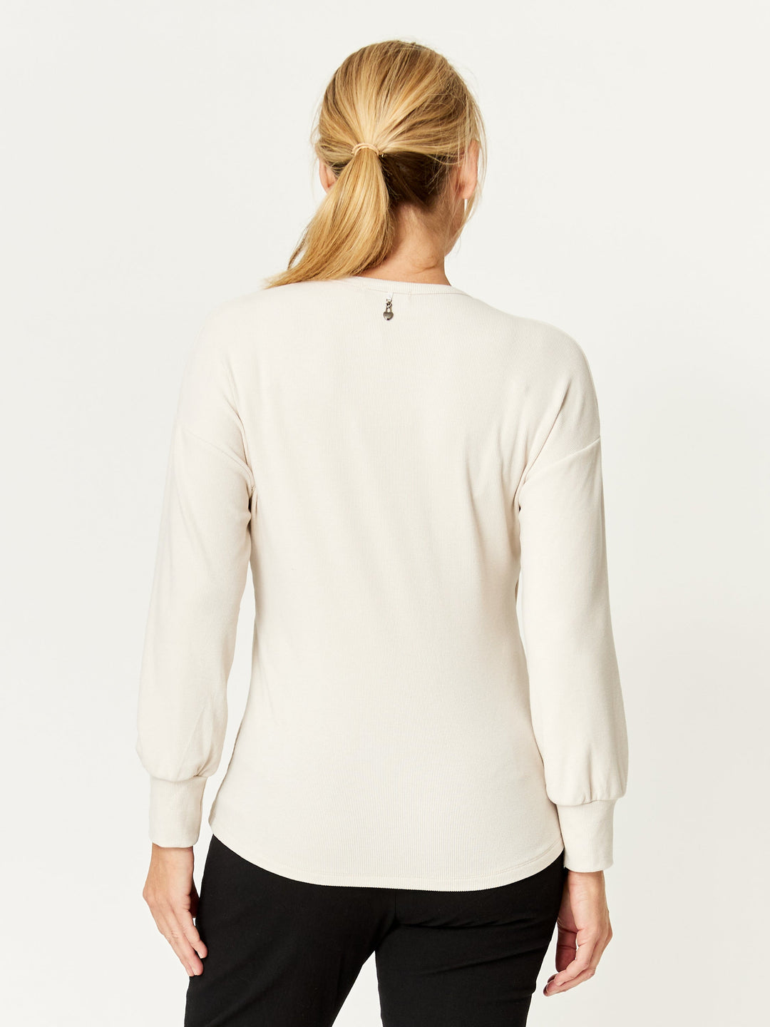 Wrap Core Knit Top - Sand - 32245