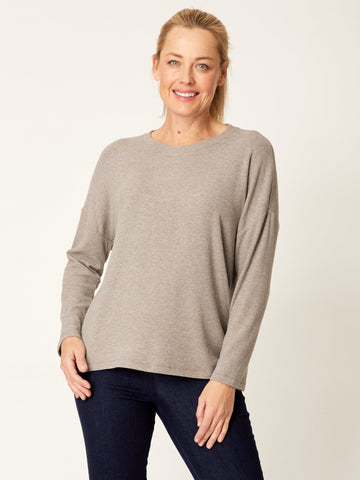 Core Winter Long Sleeve Knit Top - Char Marle - 32246 - 