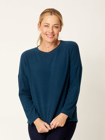 Core Winter Long Sleeve Knit Top - Petrol - 32246 - 