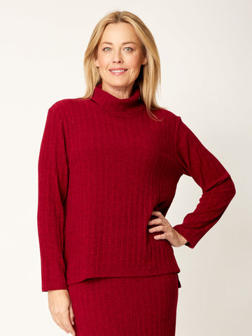 Knit Core Turtle Neck- Ruby- 32247 - Cordelia St