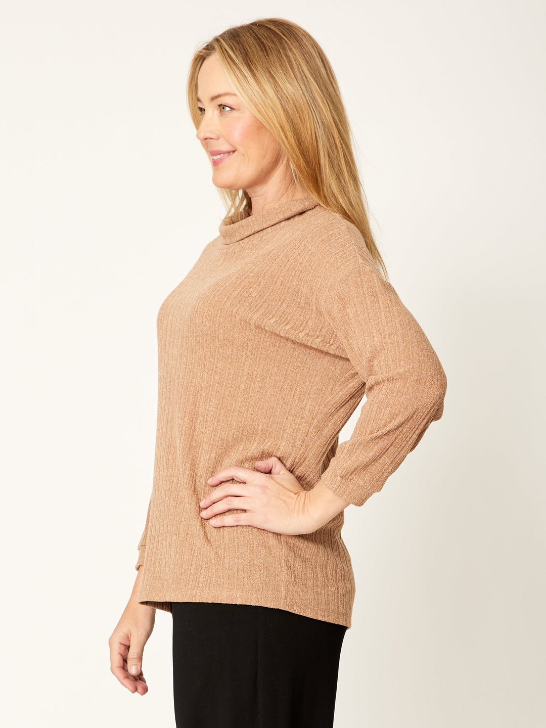Knit Core Loose Cowl - Beige- 32248