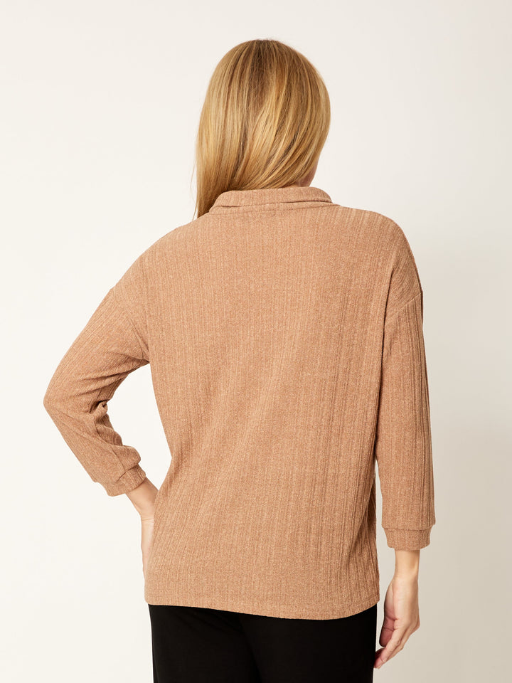 Knit Core Loose Cowl - Beige- 32248