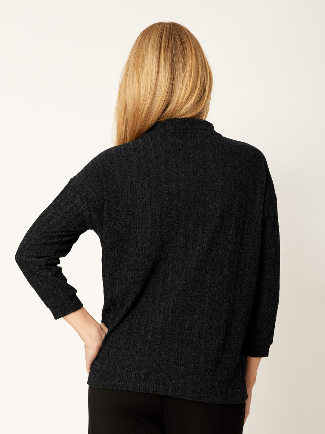 Knit Core Loose Cowl - Black - 32248
