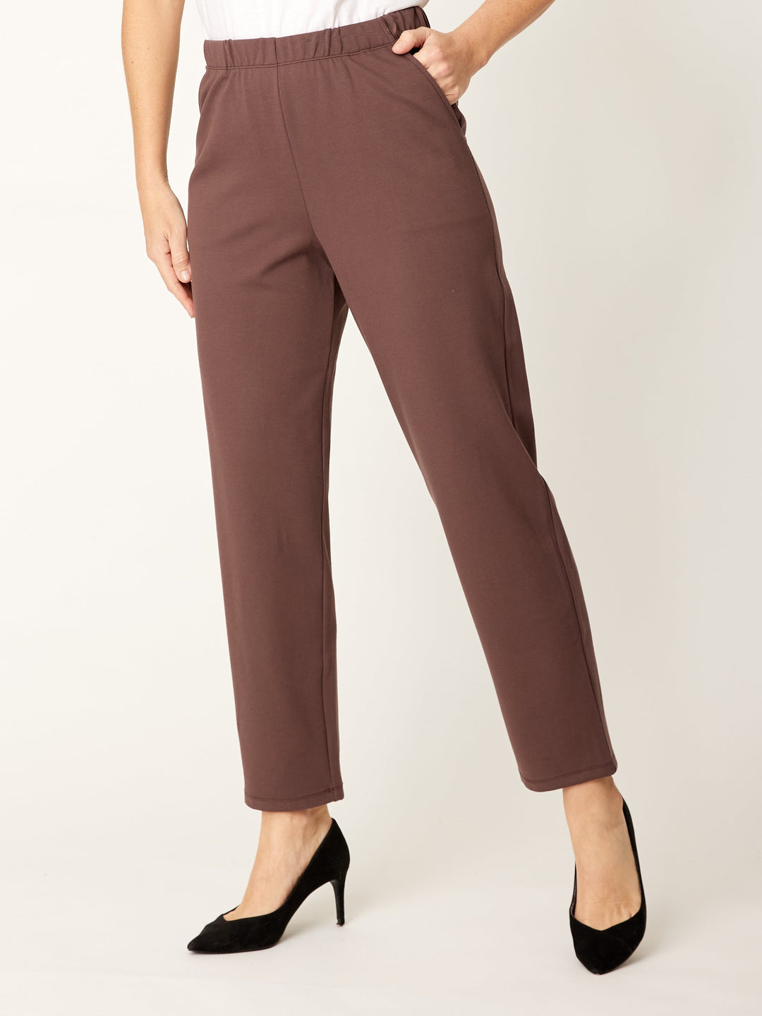 Pocket Ponti Pant- Espresso - 32253