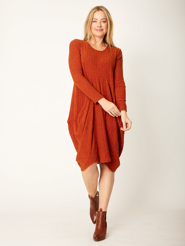 Core Bounce Dress - Rust -32281
