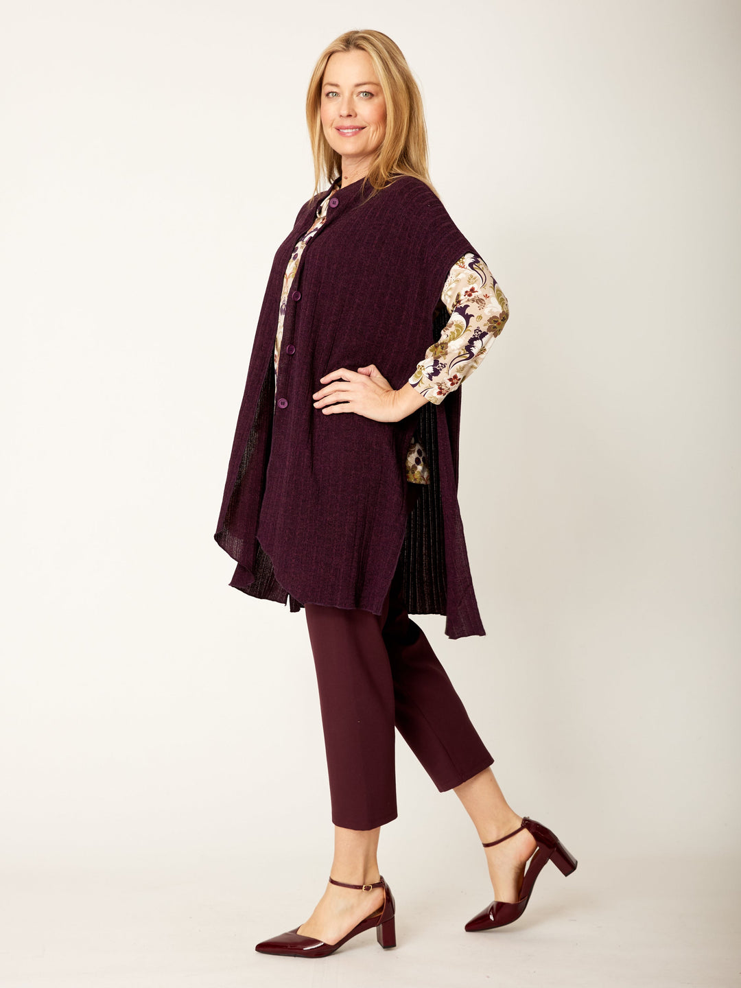 Core Knit Poncho - Shiraz - 32283
