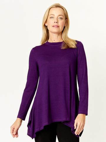 Andrea Hi Neck Swing Top - Purple- 32316 - TVSN AS SEEN ON TVSN SHOPPING CHANNEL