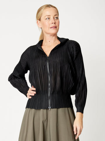 Crinkle Micro Please Hoodie - Black- 32318 - 