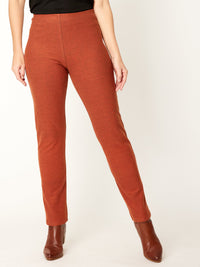 Textured Pencil Pant - Rust - 32327