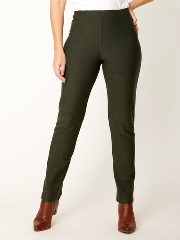 Textured Pencil Pant - Olive - 32327 - Cordelia St