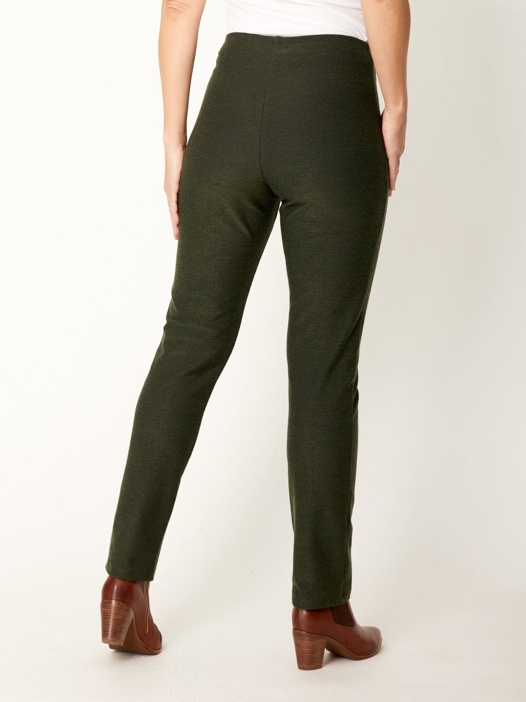 Textured Pencil Pant - Olive - 32327